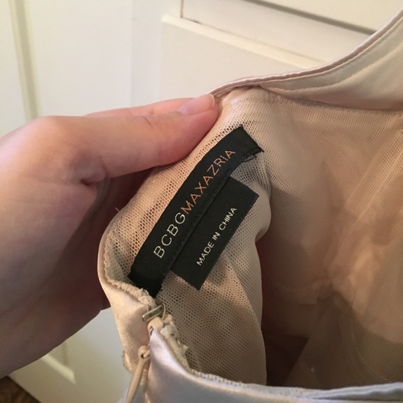 BCBG MAXAZRIA DRESS Size 4 Halter Formal Cocktail Holiday Dress Champagne - Picture 6 of 10